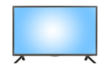 Modern TV set isolated at white background