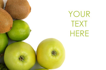 kiwi, lime and apple