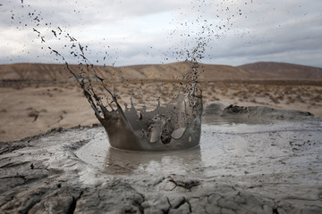 mud slash volcano, Gobustan, Azerbaijan