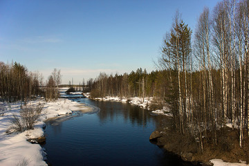 Karelian river Onigma spring