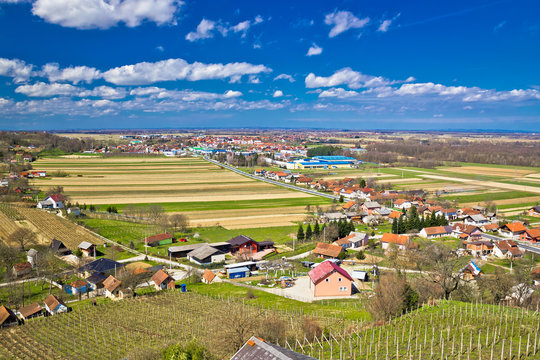 Ludbreg vineyard hills and valey