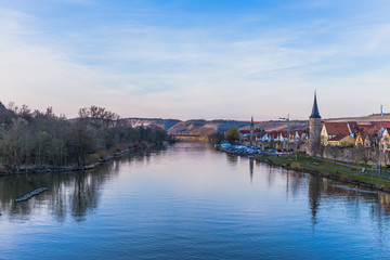 Obraz na płótnie Canvas Karlstadt at the river Main