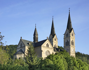 Fototapeta na wymiar Church of Virgin Mary of Lourdes in Brestanica. Krsko