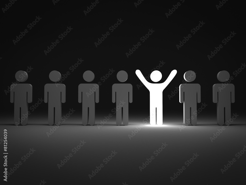 Poster stand out from the crowd and different concept