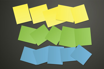 Fototapeta premium sticky papers on black