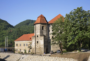 Fototapeta na wymiar Turn castle in Brestanica. Municipality of Krsko. Slovenia