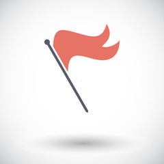 Flag flat single icon.