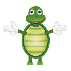 Funny turtle comic cartoon illustration