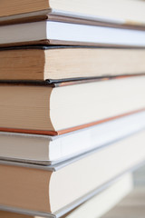 stack of books closeup