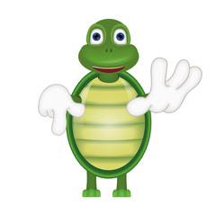 Funny turtle comic cartoon illustration