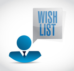wish list avatar sign concept illustration