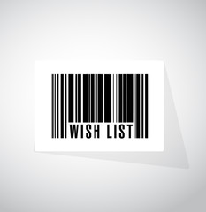 wish list barcode sign concept illustration design