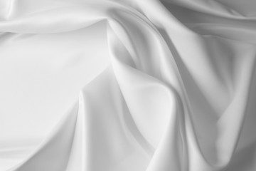 Naklejka na ściany i meble White silk fabric texture