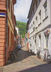 Narrow street in Heidelberg