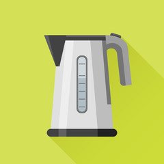 Electric kettle flat icon