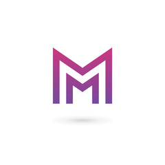 Letter M logo icon design template elements