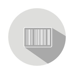 Icono código de barras gris botón sombra