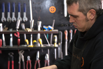 man on his workshop