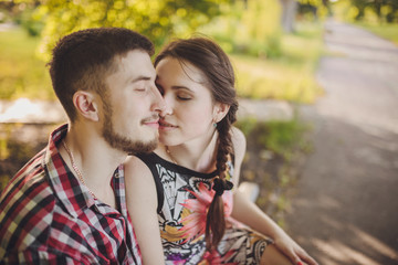 young couple in love