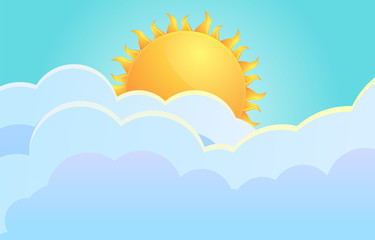 Clouds and a sun vector