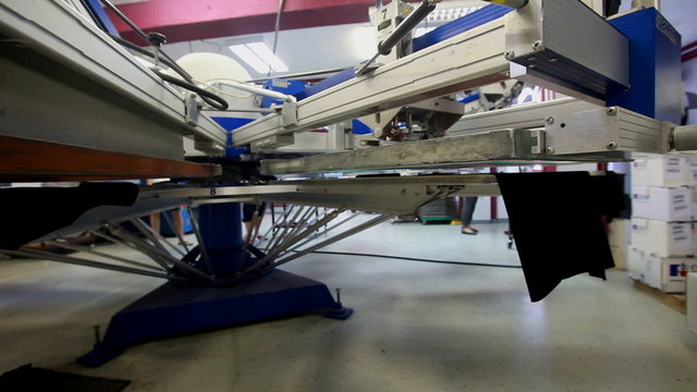 Screen printing manufacturing on t-shirts