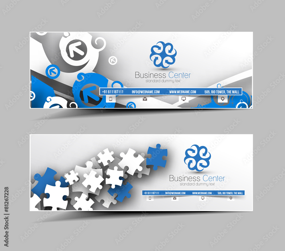 Wall mural global business web banner & header layout .