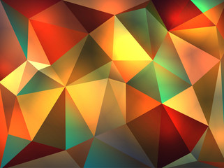 Obraz premium Abstract Geometric Glowing Triangles Illustration