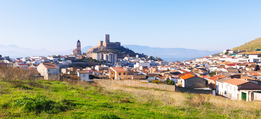 General view of  old andalusian town.  Alcaudete
