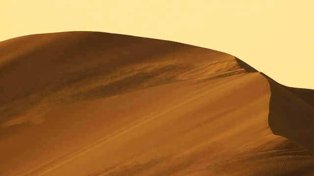heavy wind on dune in desert