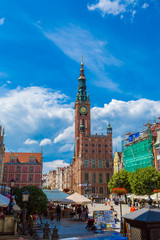 Obraz premium Gdansk-Old City-Long Market street