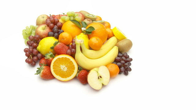 larger pile of fruits
