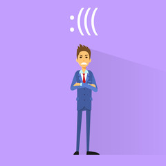 angry negative emotion business man flat design
