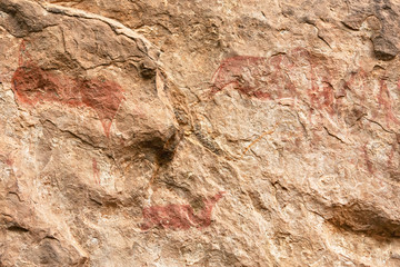Rock art in Liphofung Cave - Powered by Adobe