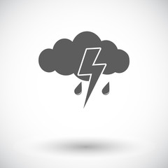 Storm flat icon.