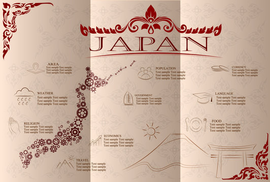 Japan  infographics, statistical data, sights. Vector