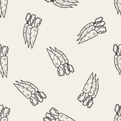 doodle carrot seamless pattern background
