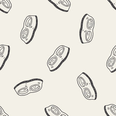 doodle dog food seamless pattern background