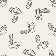 doodle pet groom tool seamless pattern background