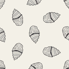 ice cream doodle drawing seamless pattern background