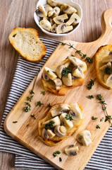 Sandwich with mushrooms