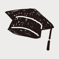 graduation hat doodle