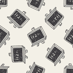 blackboard doodle drawing seamless pattern background