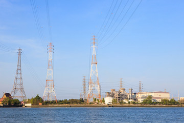 Thermal Power Plant beside river side location use for industry