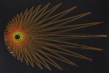 Display of colorful threads