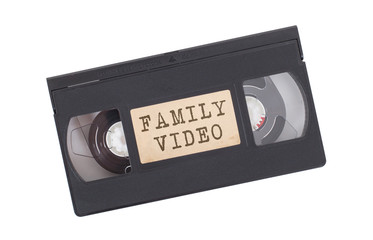 Retro videotape isolated on white