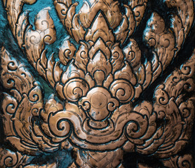 thai style texture decorated on the window