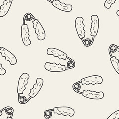 Naklejka premium hand training tool doodle seamless pattern background