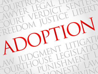 Adoption word cloud concept