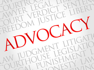 Advocacy word cloud concept