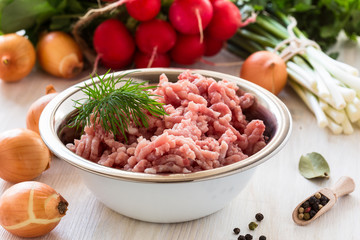 Raw ground meat